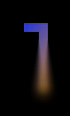 Number 1 with progressive blur gradient effect
